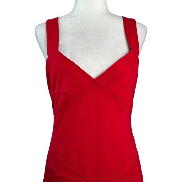 Joseph Ribkoff Red Jersey Knit Bandage Dress Bodycon Cocktail Women's Size 8 - Picture 5 of 8